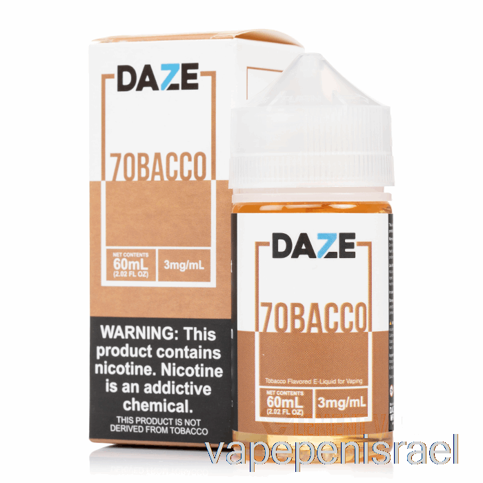 חד פעמי Vape Israel 7obacco - 7 Daze E-Liquid - 60 מ"ל 3 מ"ג